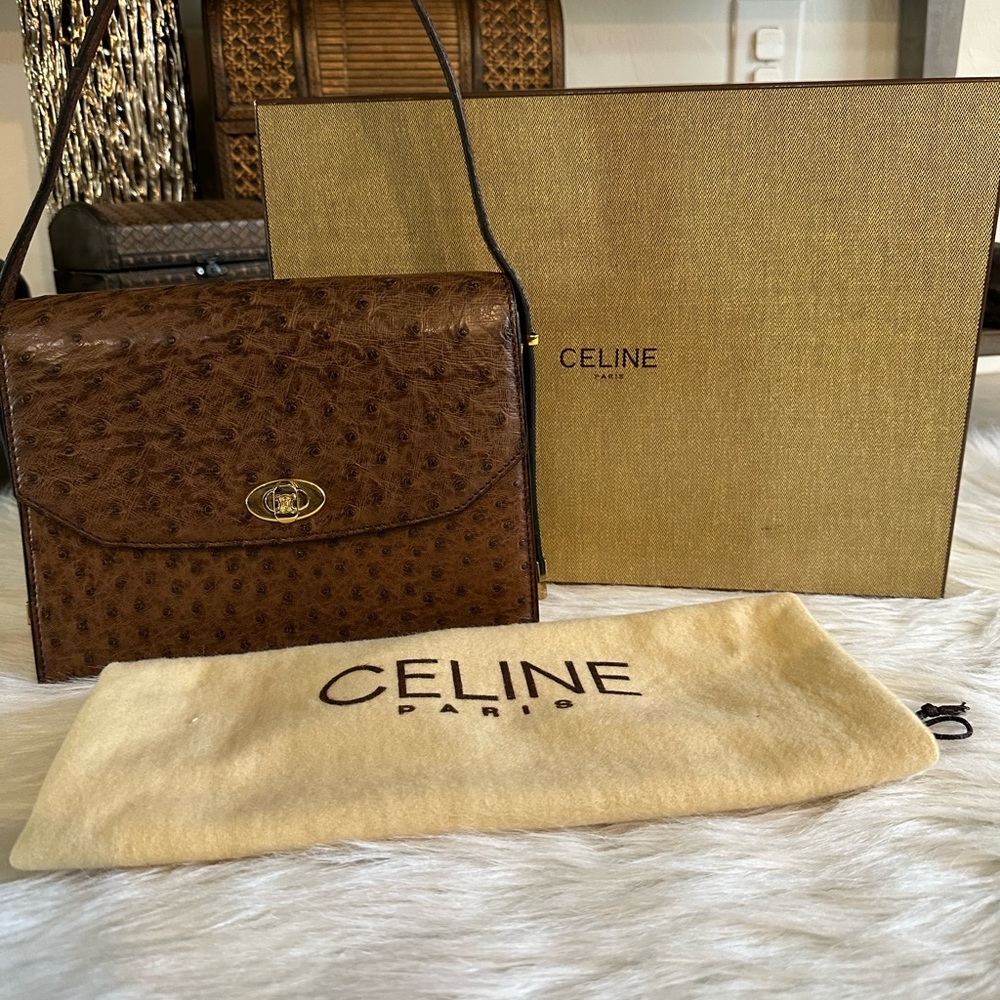 Vintage Rare Celine Ostrich Bag - Picture 5 of 17